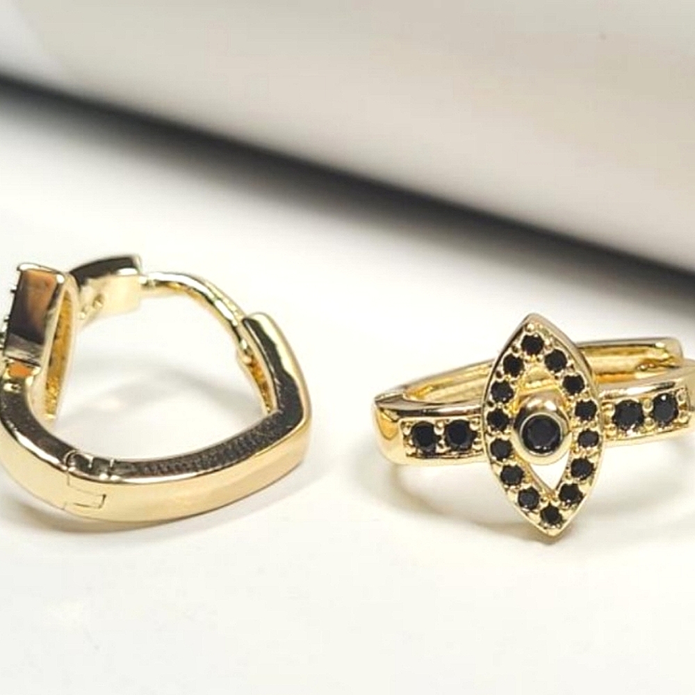 Evil Eye Huggie Earring